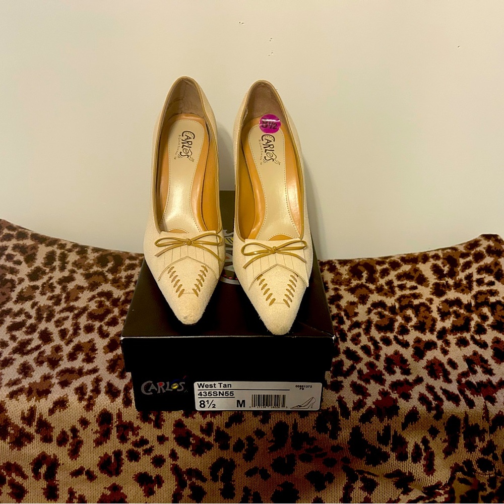 Carlos by Carlos Santana West Tan Pointed Toe Pumps - Tan
